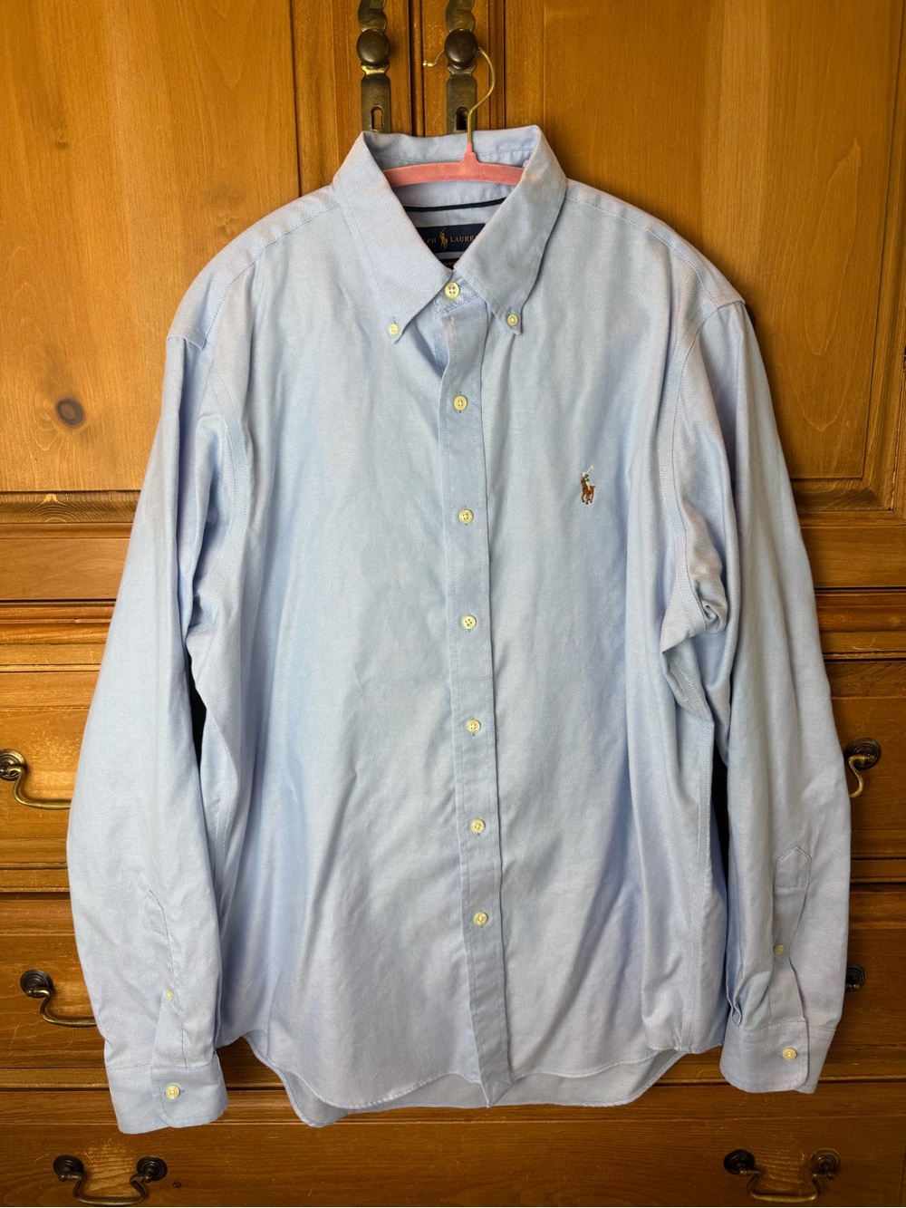 Ralph Lauren Light Blue Oxford Button-Down Shirt Non-Iron